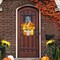 Thanksgiving Welcome Sign Fall Wall Art Wood Autumn Maple Door Decor Sunflower Flowers Fall Front Wreath for Front Door Decoration (Maple Style)